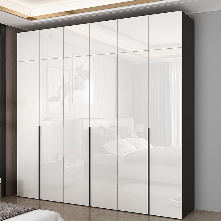 Engineered Wood Wardrobe Armoire Contemporary Storage Cabinet