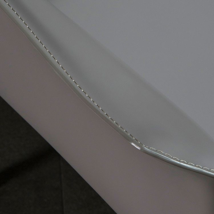 Designer Style Solid Back Chair Home Arm Matte Finish Leather Dining Chair