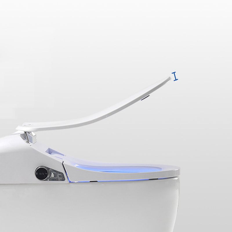 Modern Round-Front One Piece Toilet White Heated Seat Toilet with Seat