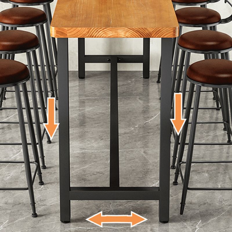 1/9 Pieces Bar Stool and Table Set Rectangular Pub Table Set