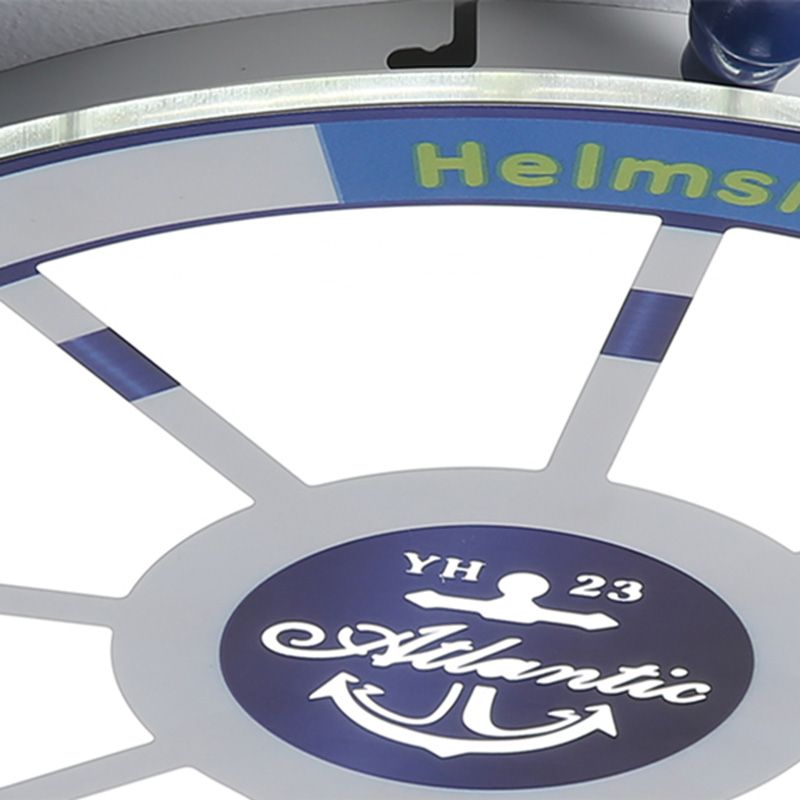 Children's Room Ceiling Light Fixture Nordic Modern Minimalist Style Boy Bedroom Creative Cute Cartoon Marine Rudder Lamps