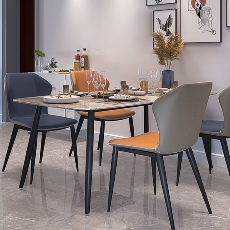 4 Legs Contemporary Dining Room Table Rectangle Dining Side Table