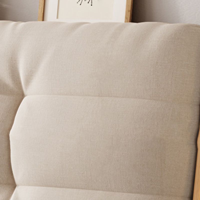 Solid Color Panel Bed Upholstered Headboard Scandinavian Standard Bed