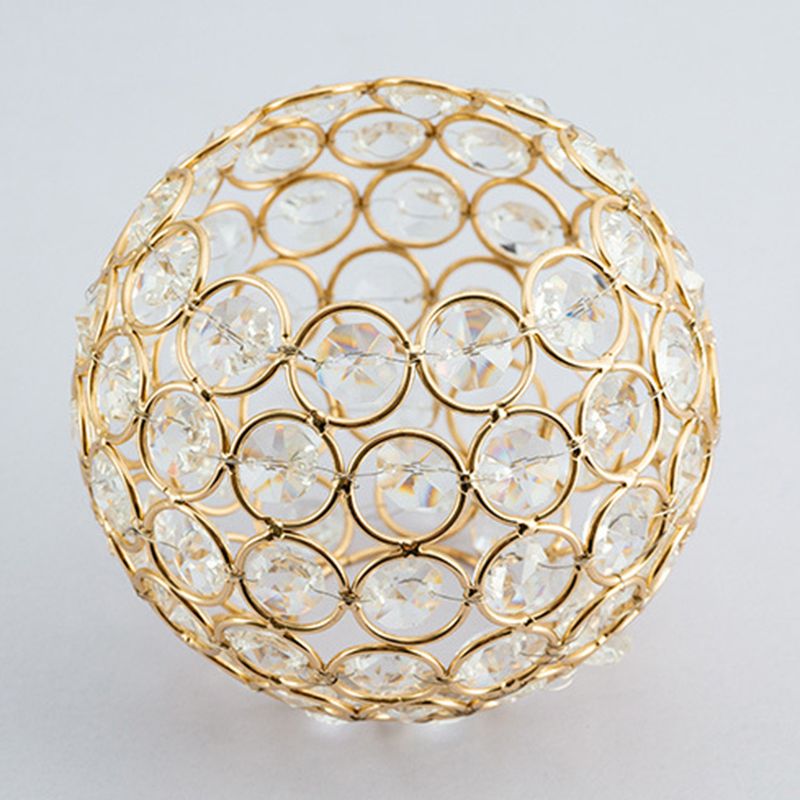 Ball Shade Crystal Wall Light Contemporary Wall Sconce Lighting for Living Room