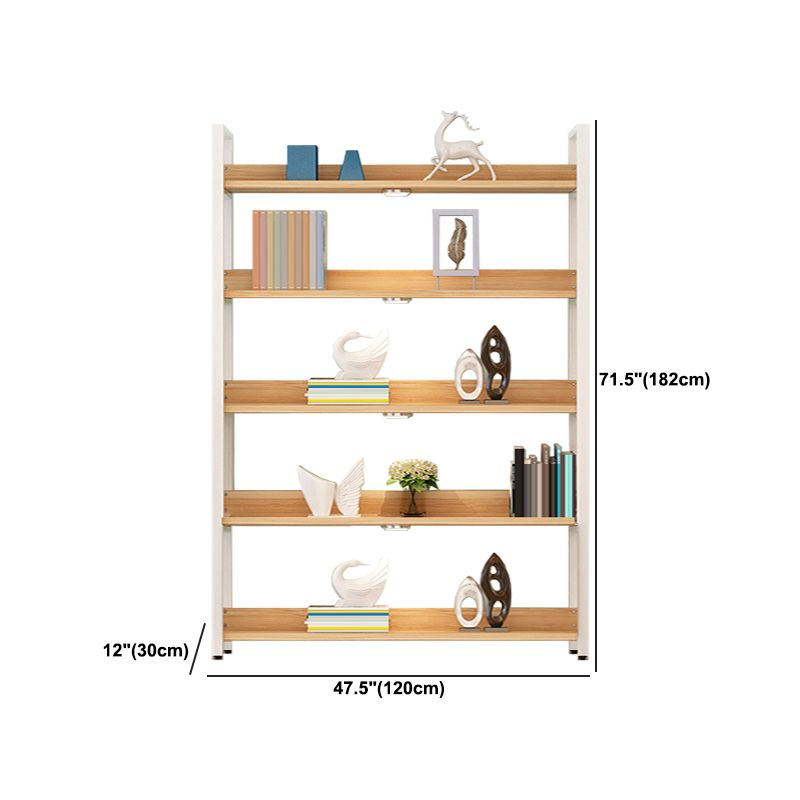Modern Engineered Wood Bookshelf Etagere Open Shelf Vertical Bookcase