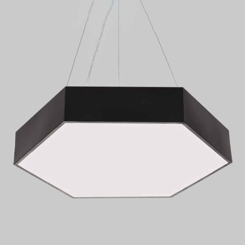 Lampe à la simplicité noire avec des luminaires d'éclairage de pendentif à LED à l'ombre acrylique
