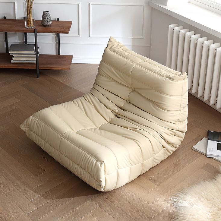 Armless Sofa Sewn Pillow Back Contemporary Sofa for Living Room