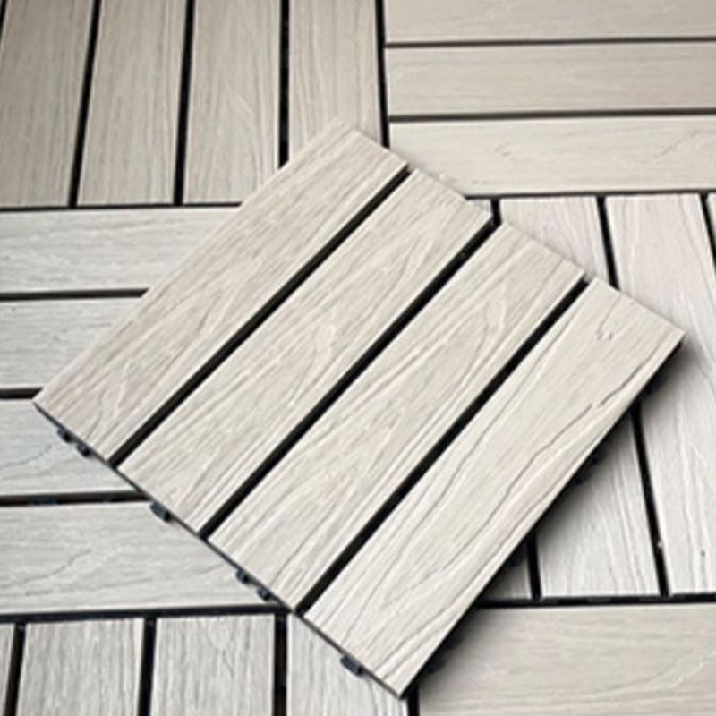 Water-resistant Deck Plank Stripe Composite Square Outdoor Floor Board Patio