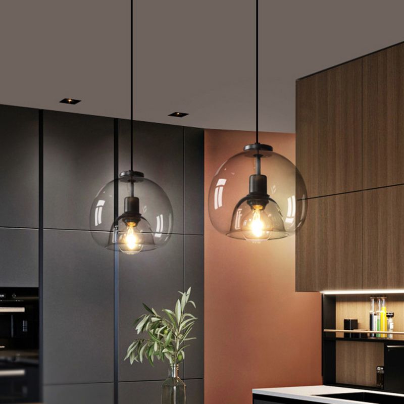 Estilo moderno de forma esférica iluminación colgante de vidrio Luz para dormitorio