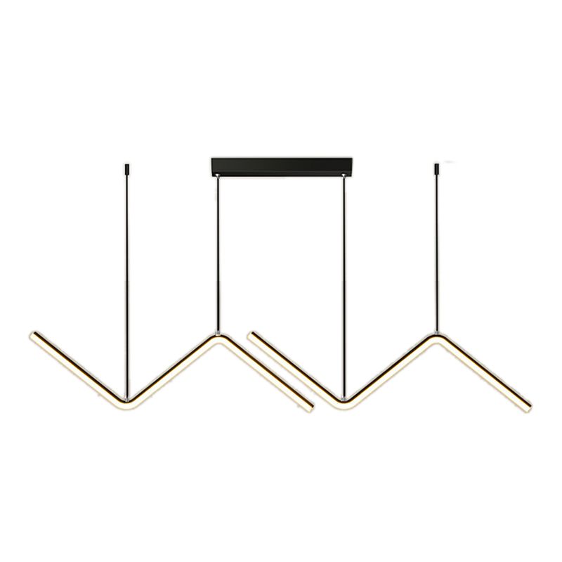 Golden/Black Ceiling Light Contemporary LED Kitchen Island Lighting for Foyer