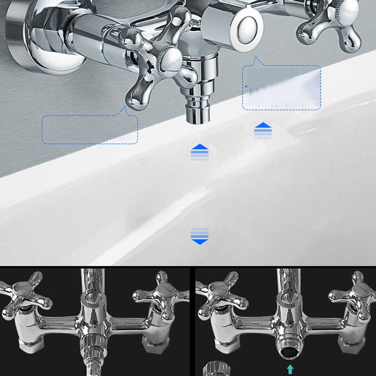Traditional Style Claw Foot Tub Faucet Copper Floor Mounted Claw Foot Tub Faucet