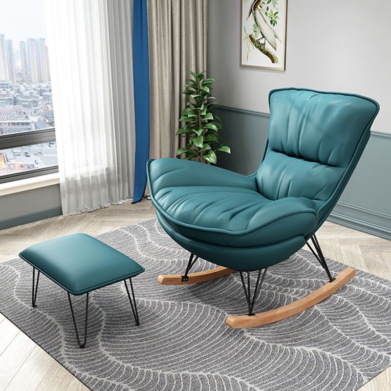 Rocker Chair Whole Colored Scratch Resistant Modern Fabric Rocker Chair with Ottoman