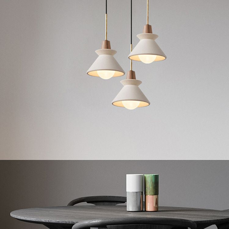 Nordic Simple Cement Single Head Chandelier Hardware Boom Wooden Lamp Holder for Bedroom Headboard