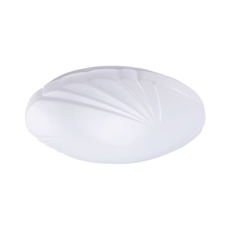 Shell Shaped Kitchen Dinette Flush Mount Acrylic Simple Style LED Ceiling Lamp in White/3 Color Light, 10"/14"/16" Dia