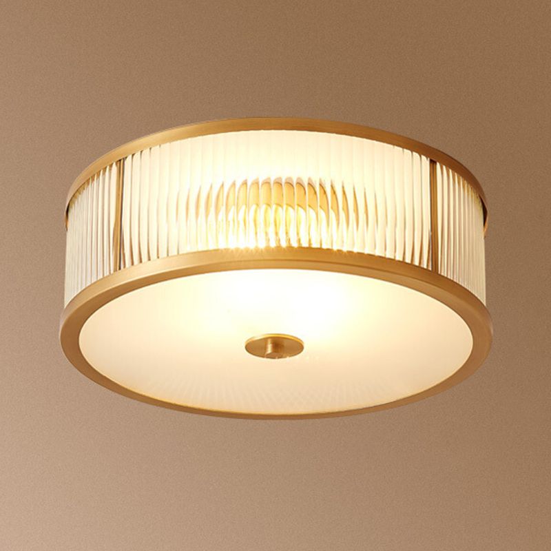 Drum Flush Mount Plafondlamp Armaturen Vintage Glas Plafondlamp Armatuur voor Woonkamer