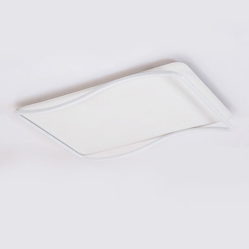 Geometry Shape LED Ceiling Lamp Modern Iron 1 Light Flush Mount for Living Room