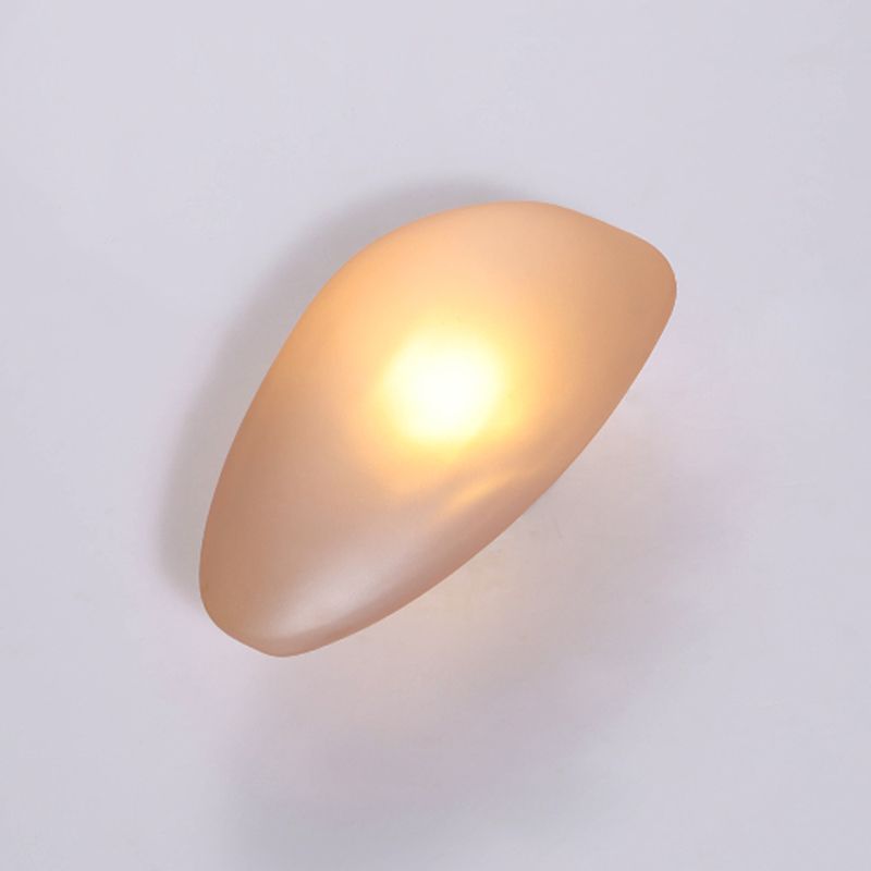 Nordic Style LED Wall Light Cobblestone Shape Wall Lamp with Glass Shade for Living