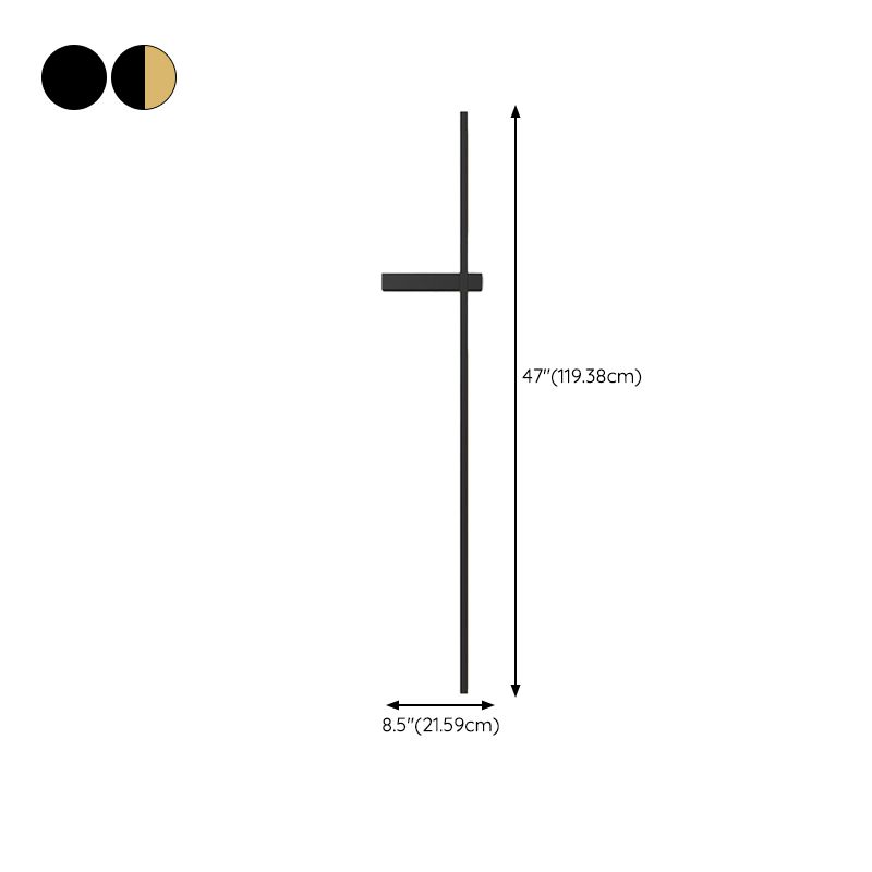 Metal Linear Shape Wall Sconce Modern Style 1 Light Wall Light Sconce