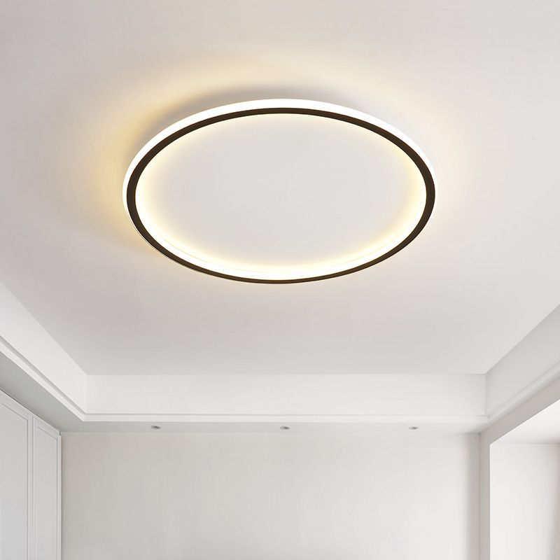 Modern Circle Ceiling Lighting Metal LED Ceiling Mount Light Fixture for Bedroom