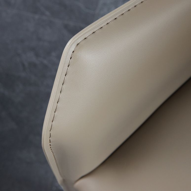 Matte Finish Solid Back Chair Designer Style Home Leather Arm Chair