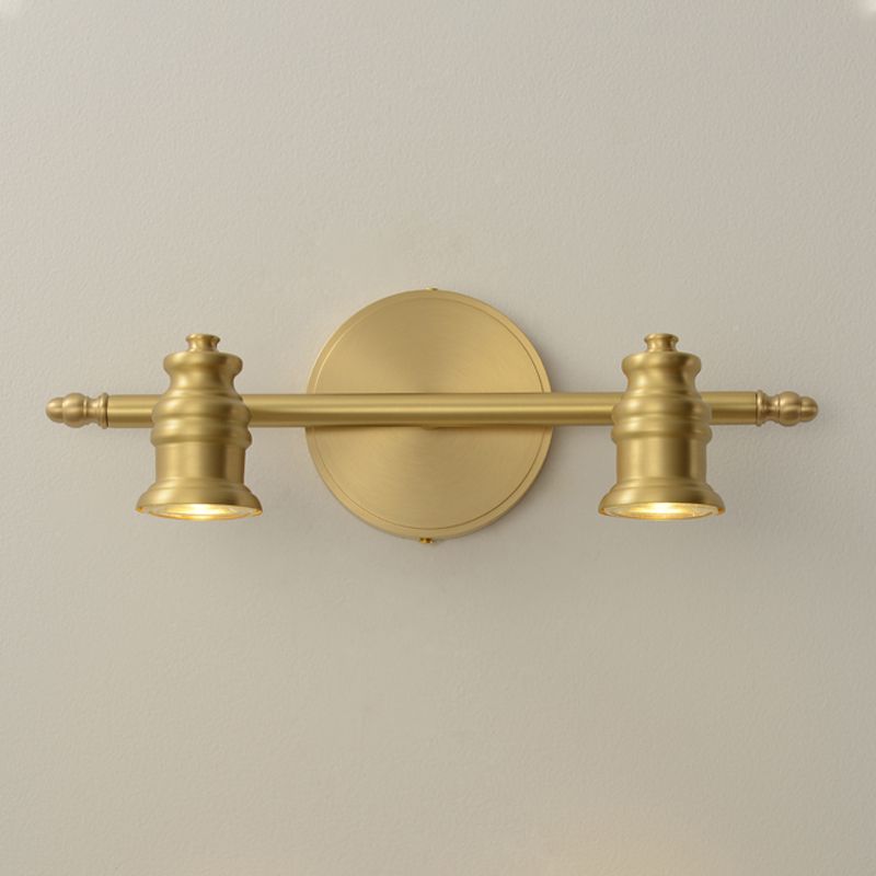 Minimalist Linear Vanity Lighting, Metal Vanity Light in Gold for BathRoom