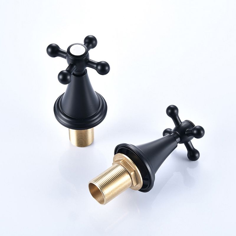 Industrial Centerset Faucet Brass Cross Handles 3 Holes Centerset Bathroom Faucet