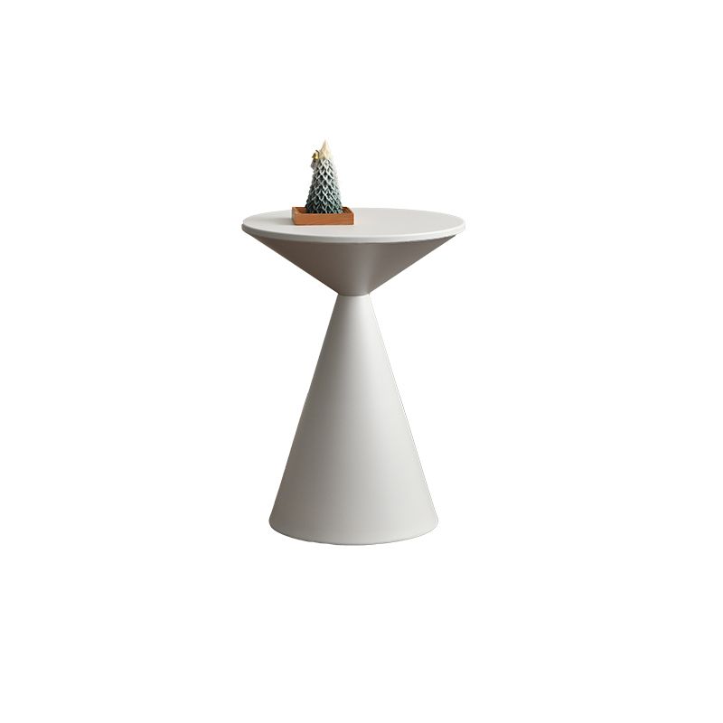 Contemporary Corner Table Metal Round Pedestal Side End Table