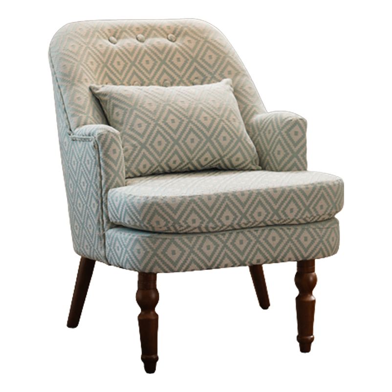 Fixed Back Lounge Chair Solid Wood Resistant Side Chair with Legs