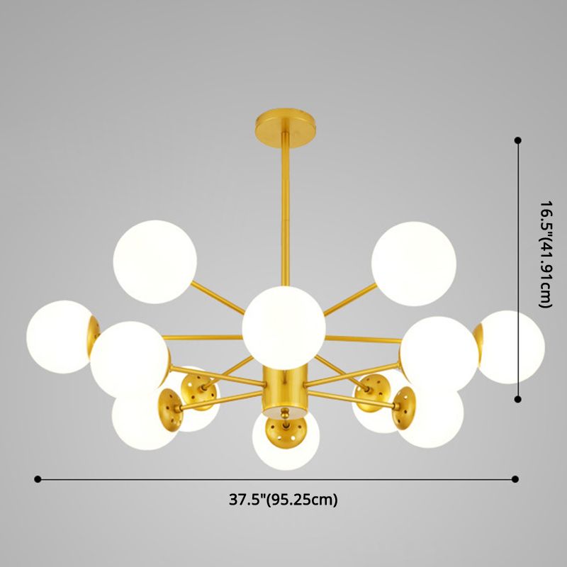 Spherical Chandelier Light Ultra-Contemporary Glass Ceiling Pendant for Living Room