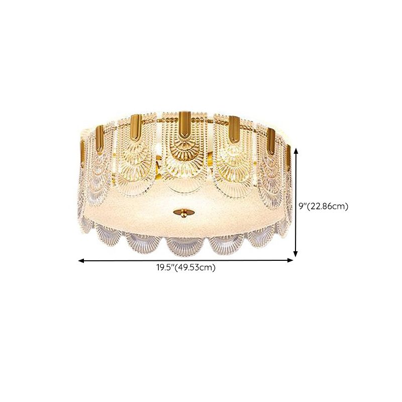 Nordic Ceiling Lamp Minimalist Glass Shade Flush Mount Light Fixture