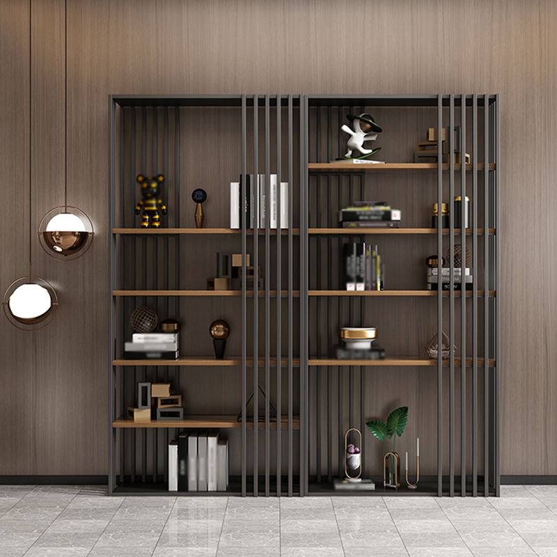Modern Style 4-Shelf Bookshelf Open Black Shelf Bookcase for Study Room