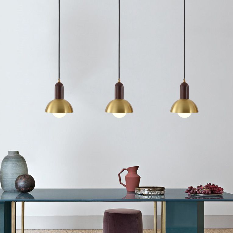 Post-modern Drop Pender Light Simple Style Bowl Forme Métal Métal