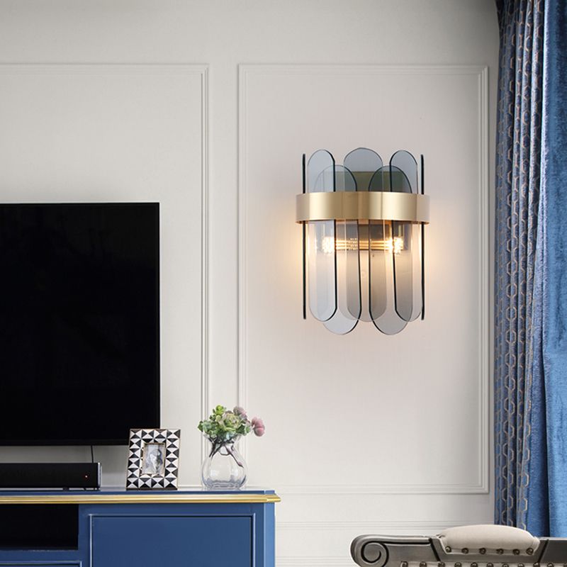 Geometric Sconce Light Fixtures Modern Style Glass 2 Lights Sconce Lights for Living Room Bedroom