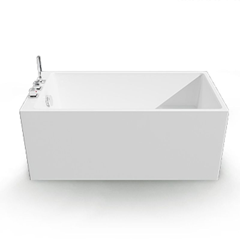 Soaking Bathtub Antique Finish Rectangular Back to Wall Bath Tub