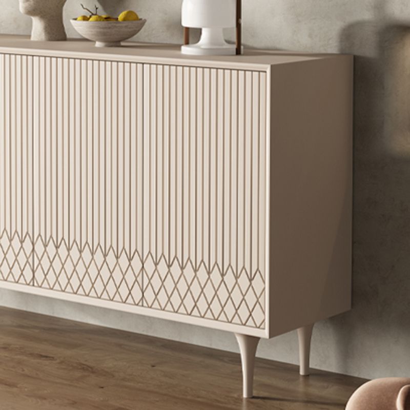 Contemporary Sideboard Cabinet Engineered Wood Sideboard Table with Doors for Kitchen