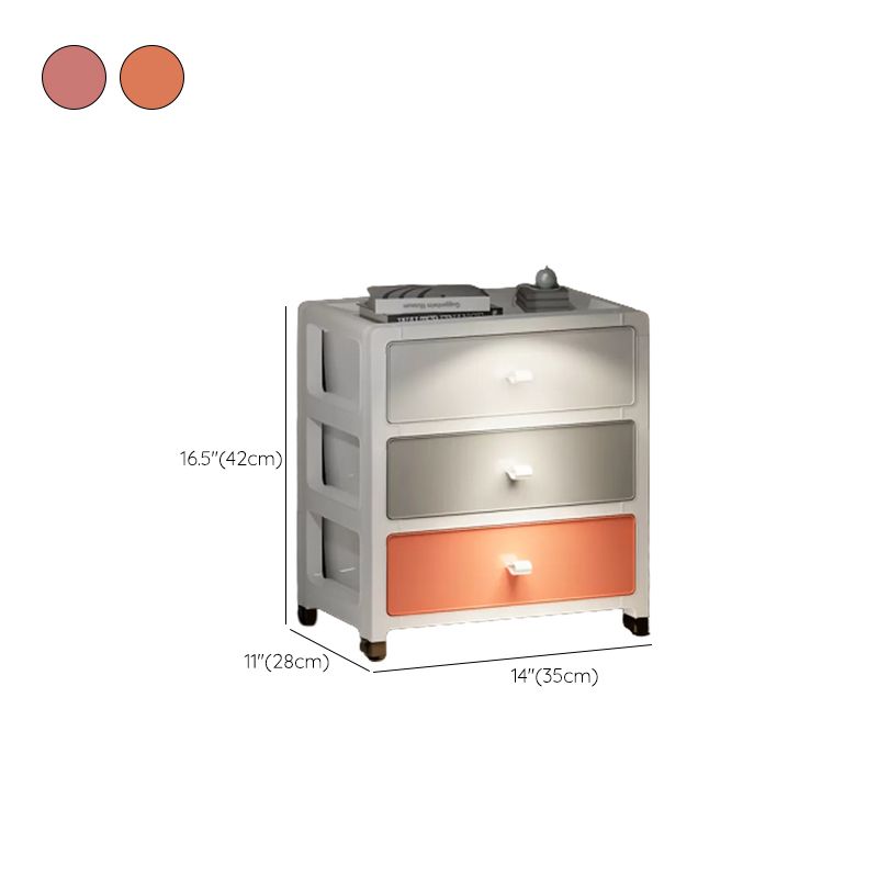 Contemporary Wardrobe Closet Thickened Plastic Kid's Wardrobe with Drawers