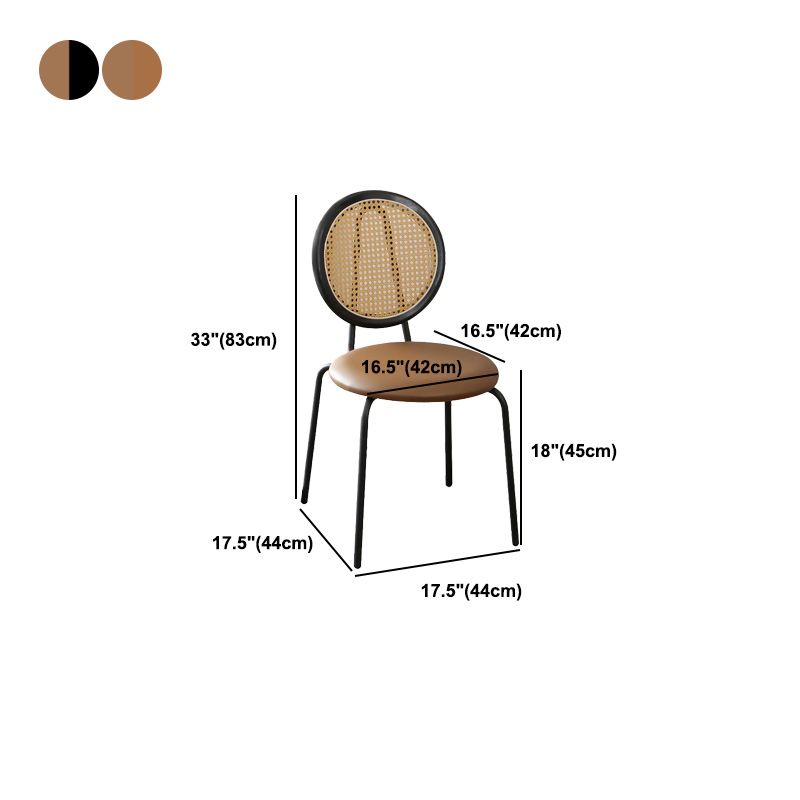 Contemporary Dining Side Chair PU Leather Stacking Side Chair