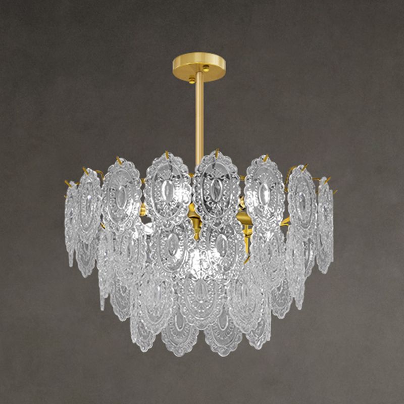 Lampada in stile moderno lampadario in metallo in metallo vetro a più luci ciondolo lampadario