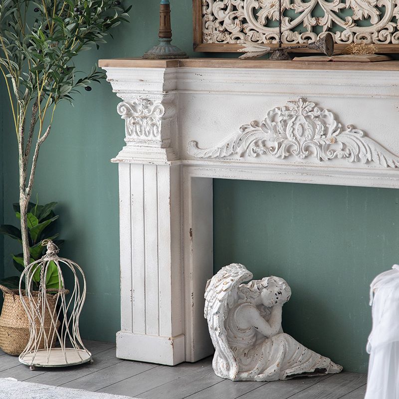 French Country Wood Console Table Rectangle Console Sofa Table for Hall
