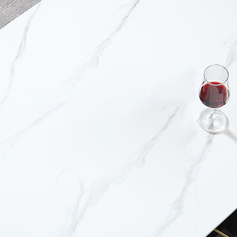 Modern Adjustable 1/4/5/7 Dining Table Set Rectangle Indoor Dinette Set in White