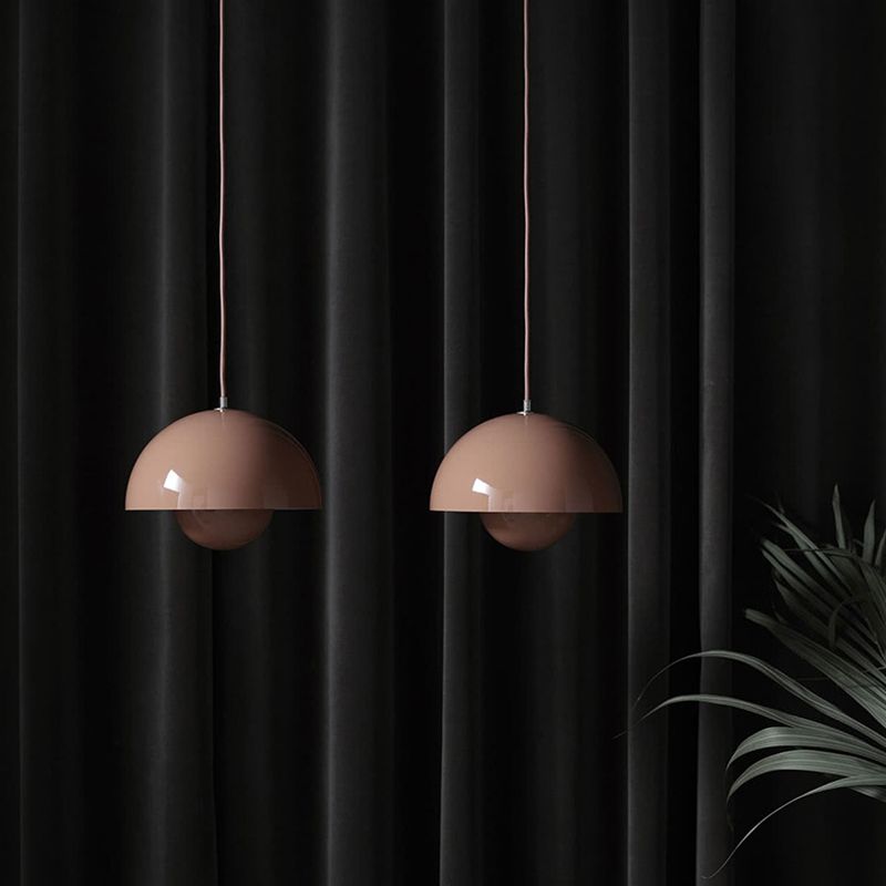 1 Luz de techo colgante de metal ligero semi Semi esferas Comedor Comedor lámparas colgantes