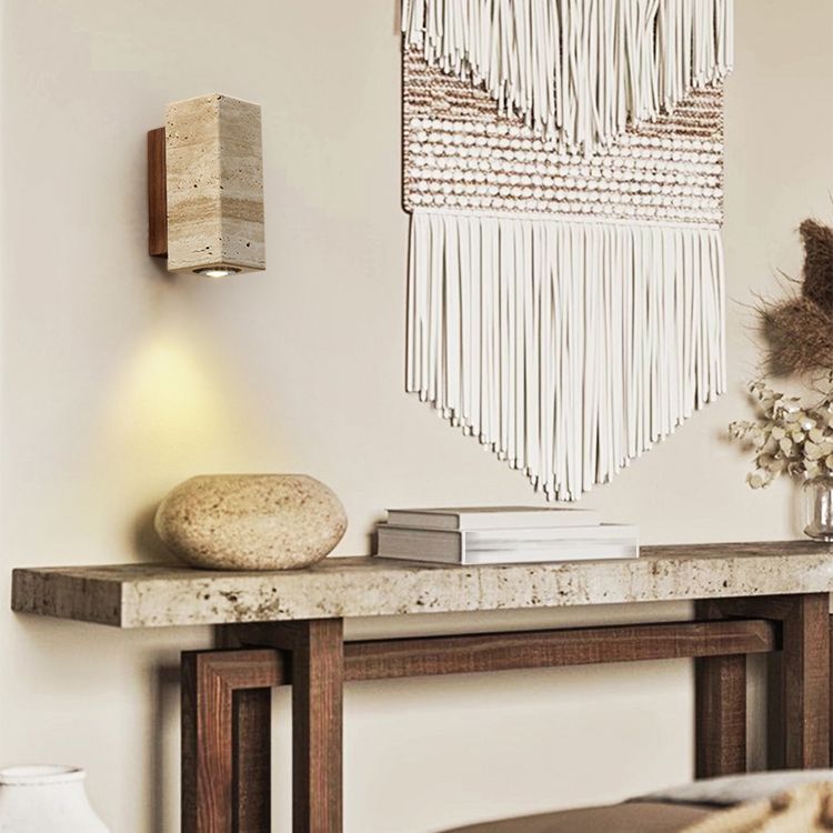 Contemporary Wall Light Fixture Minimalist Marble Wall Light Sconce for Bedroom