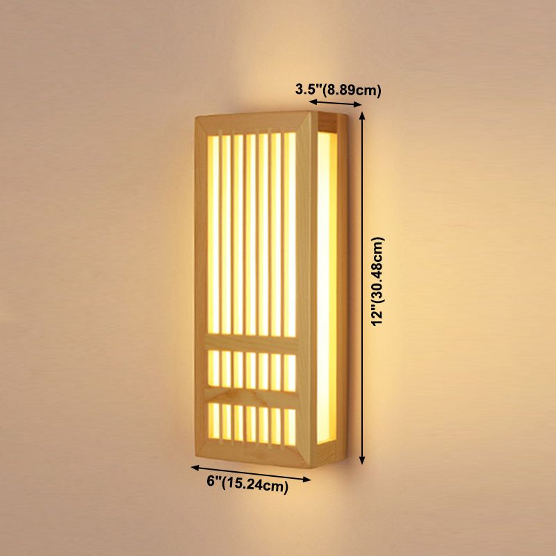 Contemporary Wooden Wall Sconce Light Creative Wall Light Fixture for Bedroom