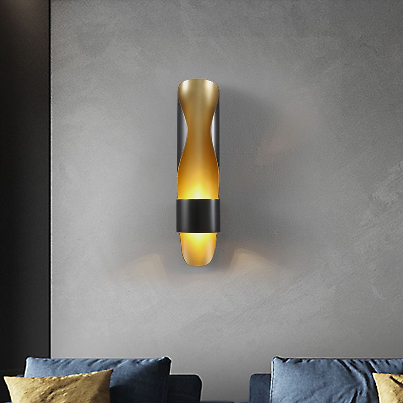 Black Brass Wall Light Industrial 12.5" High Wall Sconce for Living Room