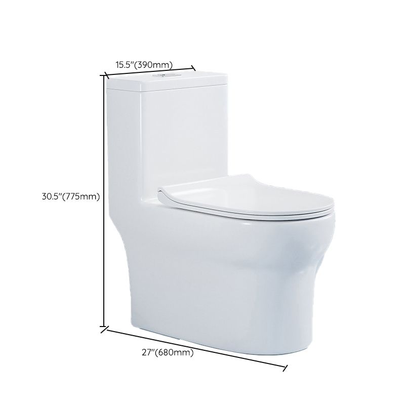 Modern White Ceramic Flush Toilet Floor Mounted Urine Toilet for Washroom