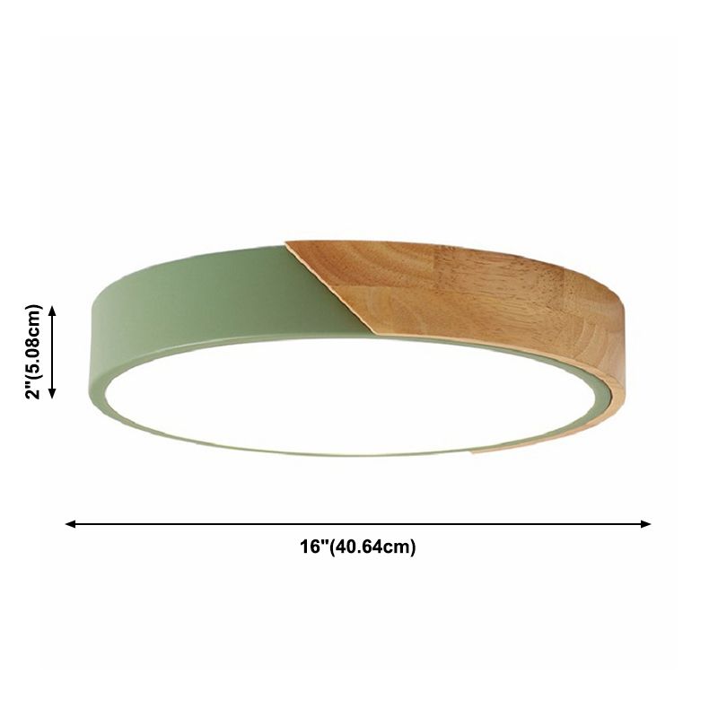 Ronde inbouwlamp Kleurrijke Macaron acryl inbouwverlichting voor slaapkamer in wit