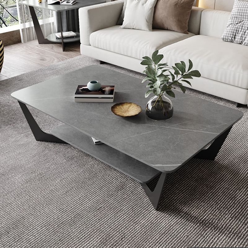 Slate Rectangular Coffee Table Minimalist Modern Coffee Table