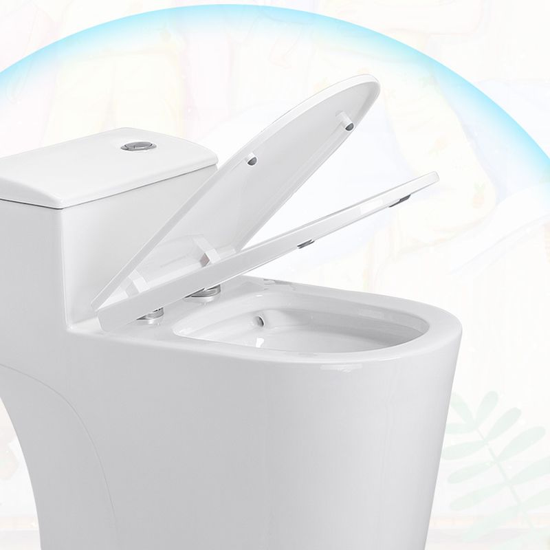 Indoor Ceramic Floor Mounted Toilet Modern All-In-One Toilet Bowl