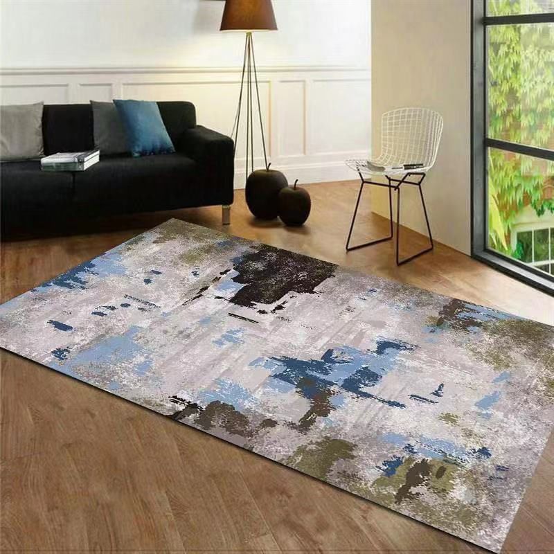 Contemporary Rug Fancy Abstract Pattern Area Carpet Polyester Stain Resistant Carpet for Living Room