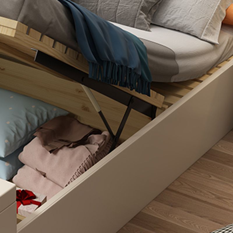 Solid Wood and Headboard Standard Bed Arched Bed with Custom Gold Legs